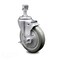 Service Caster 5 Inch Gray Polyurethane Wheel Swivel 12mm Threaded Stem Caster with Brake SCC-TS20S514-PPUB-TLB-M1215 - alternate 1